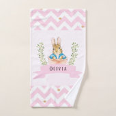 Fille Peter Rabbit Coutume rose (Serviette à main)