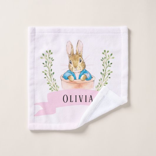 Fille Peter Rabbit Coutume rose (Gant de toilette)