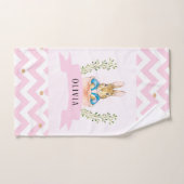 Fille Peter Rabbit Coutume rose (Serviette à main)