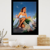 Fille Pin-Up affiche vintage (Cuisine)