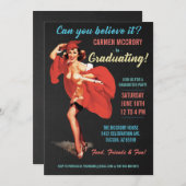 Fille Pin- vintage des invitations | d'obtention (Devant / Derrière)