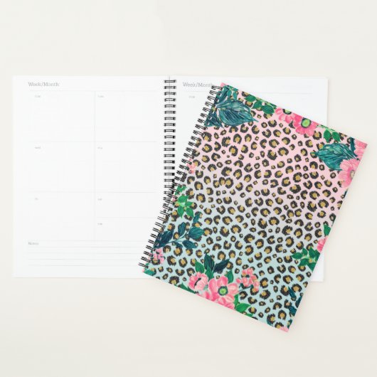 Fille Pink Mint Ombre Floral Parties scintillant E (Devant avec enveloppe)