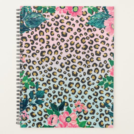 Fille Pink Mint Ombre Floral Parties scintillant E (Devant)