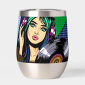 Fille Pop Art avec disque (Arrière)