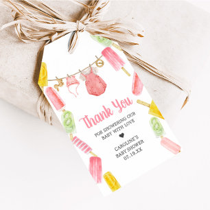 Fille Popsicle Baby shower Favoriser les étiquette