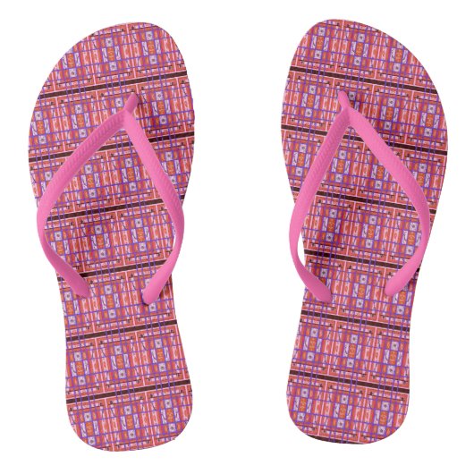 Fille Power Curvy Plaid tongs abstraits (Semelle)