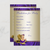 Fille Prédictions et cartes de conseil Baby shower (Devant / Derrière)