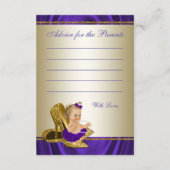 Fille Prédictions et cartes de conseil Baby shower (Dos)