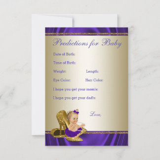 Fille Prédictions et cartes de conseil Baby shower