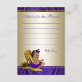 Fille Prédictions et cartes de conseil Baby shower (Dos)