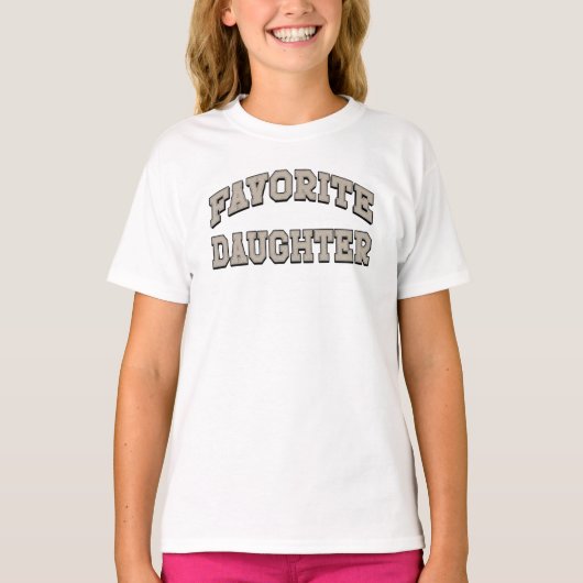 Fille préférée drôle, t-shirt de fille préférée,  (Devant)