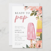 Fille prête à faire une invitation Baby shower (Devant)