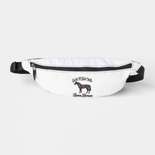 Fille qui aime les chevaux Design floral vintage d