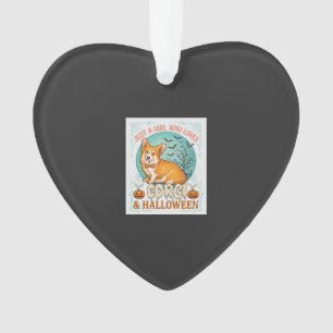 Fille qui aime les citrouilles d'Halloween Corgi C