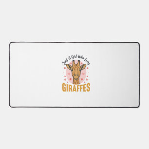 Fille qui aime les girafes Dessin de gravure vinta