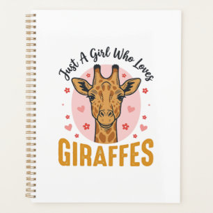 Fille qui aime les girafes Dessin de gravure vinta