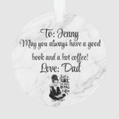Fille qui aime Livres & Café Custom Black & White (dos)