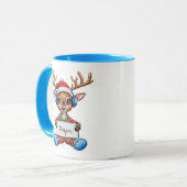 Fille Reindeer Christmas Mug (Devant gauche)