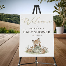 Fille Renard de la Forêt Accueil Baby Shower