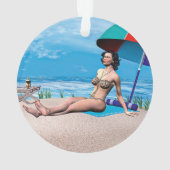 Fille rétro sous le soleil (dos)