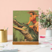 fille Riding Alligator (Mariage)