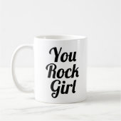 Fille rock | Slogan Mug | typo manuscrite (Gauche)