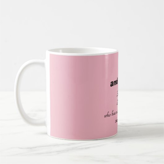 Fille rose 40e anniversaire Script Coffee Mug (Gauche)