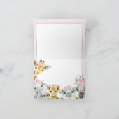 Fille rose Baby shower de  Floral Safari Merci (Intérieur)