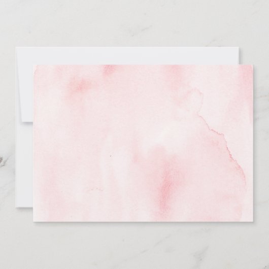 Fille rose Bearly First Birthday Invitation (Dos)