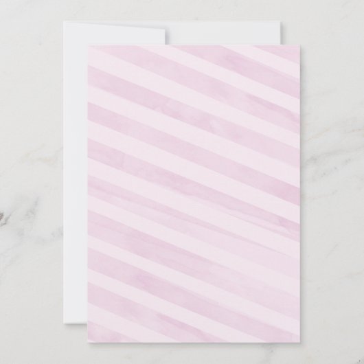 Fille rose Bébé Saupoudrer Douche Invitation (Dos)