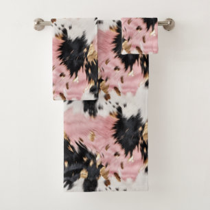 Fille Rose Black Gold Cowgirl Cowhide