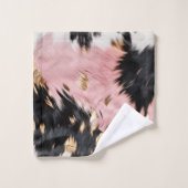 Fille Rose Black Gold Cowgirl Cowhide (Gant de toilette)