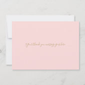 Fille Rose Cigogne Étoile Dorée Script Merci (Dos)