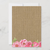 Fille rose florale russe Invitation saupoudré (Dos)