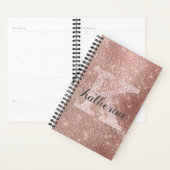 Fille Rose Gold Diamond Glam Sparkle Monogramme No (Devant avec enveloppe)