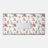 Fille rose, jaune et bleu floral (Clavier et souris)