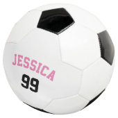 Fille rose Nom noir Nombre minimaliste (3/4)