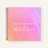 Fille rose nom personnalisable livre d'esquisse mo (Devant)