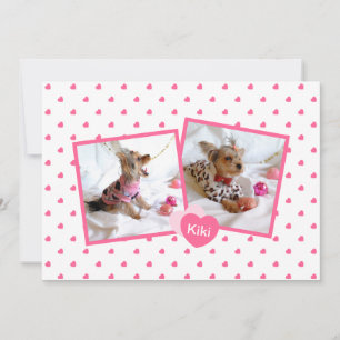 Fille rose Nouveau Faire-part d'adoption pour anim