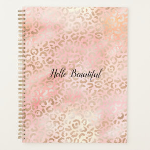 Fille rose or Blush Empreinte de léopard