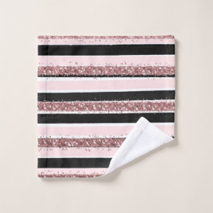 Fille Rose or rose noir Parties scintillant rayure