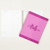 Fille rose parties scintillant zigzag, monogramme (Devant avec enveloppe)
