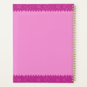 Fille rose parties scintillant zigzag, monogramme (Dos)