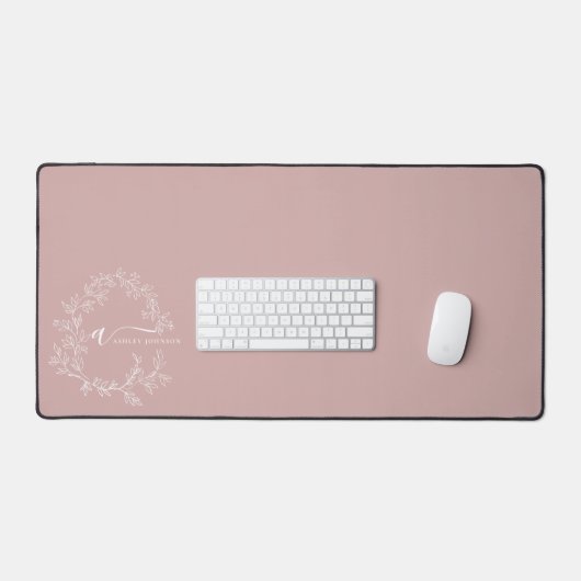 Fille rose rousse Vierge Script Monogramme Nom Mod (Clavier et souris)
