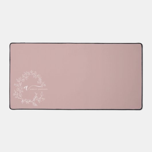 Fille rose rousse Vierge Script Monogramme Nom Mod (Recto)