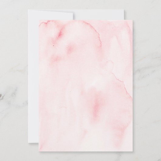 Fille rose Teddy Ours Première Invitation Annivers (Dos)