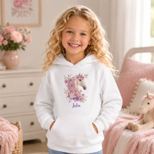 Fille Rose Violet Mignon Cheval Personnalisé