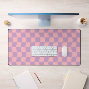 Fille rose violet Wavy Checkerboard esthétique