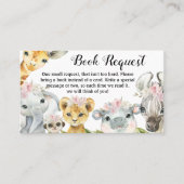 Fille Safari Baby shower Cartes de demande de rése (Devant)