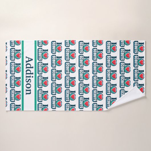 Fille Scouting I Heart Scouts Serviette (Serviette de bain)